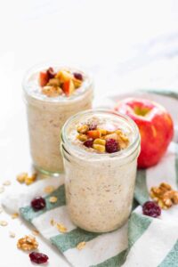 1200 Calorie Meal Prep - apple - cinnamon overnight oats