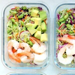 1200 Calorie Meal Prep - shrimp and edamame